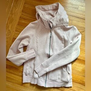 RARE OG Lululemon Scuba Full Zip Hoodie Thick Fleece - Heathered Pink - 12
